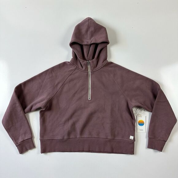 Vuori Tops - NWT Vuori Restore Half Zip Hoodie Elderberry Women’s Size Large